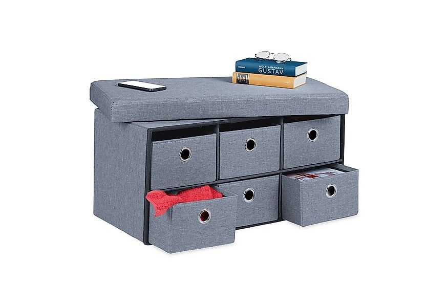 relaxdays Sitztruhe Sitzbank mit Stauraum günstig online kaufen