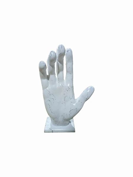 Skulptur Hand Weiß Marmoroptik günstig online kaufen