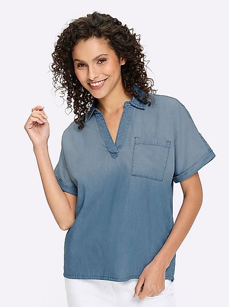heine Klassische Bluse Jeansbluse Kurzarm günstig online kaufen
