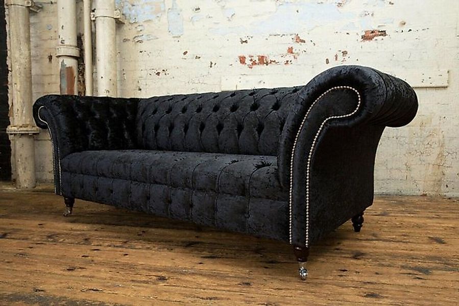 Xlmoebel Chesterfield-Sofa Chesterfield Original Sofa mit Polsterung aus Mi günstig online kaufen