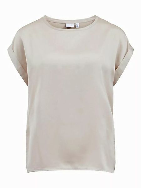 Vila T-Shirt Satin Blusen T-Shirt Kurzarm Basic Top Glänzend VIELLETTE VIEL günstig online kaufen