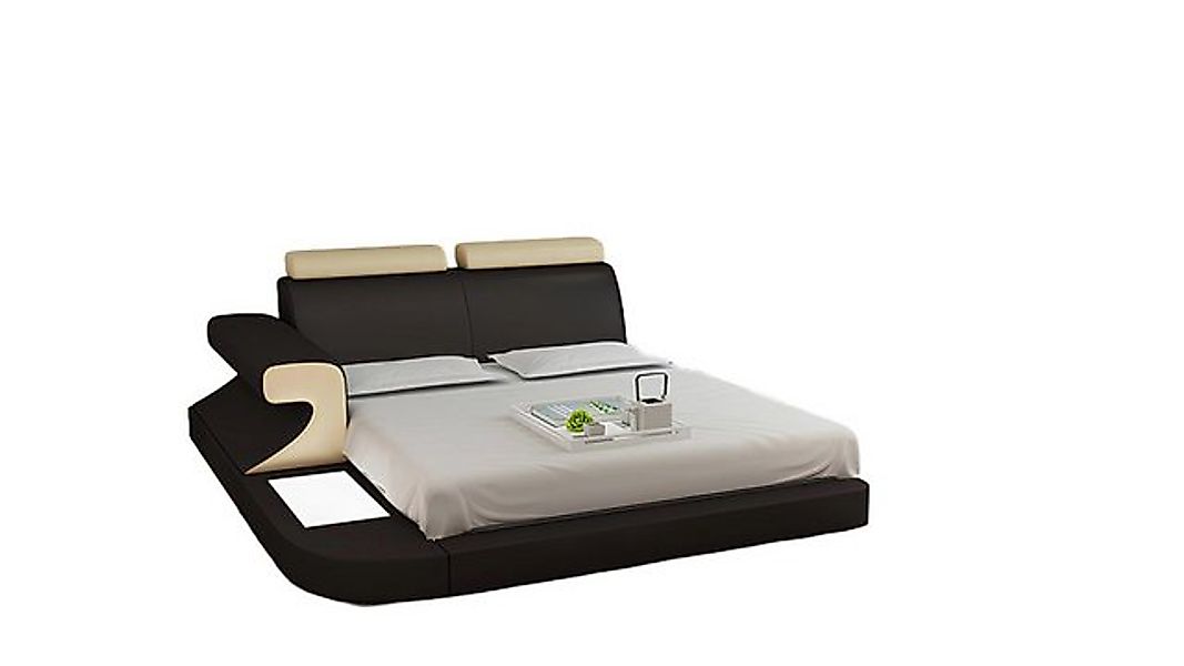 Xlmoebel Bett Hotel Doppelbett mit LED-Beleuchtung, USB-Anschlüssen und (Wa günstig online kaufen