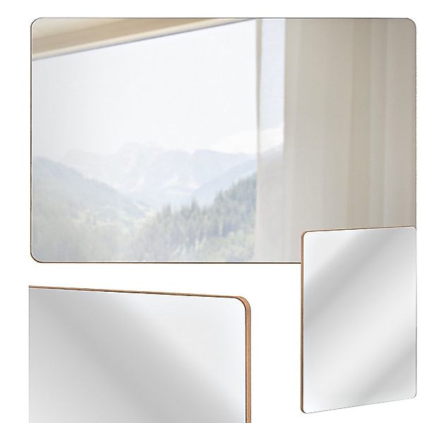 Lomadox Spiegel LUTON-56, Badezimmerspiegel 60 cm Wotan Eiche Nb. Nb. B/H/T günstig online kaufen