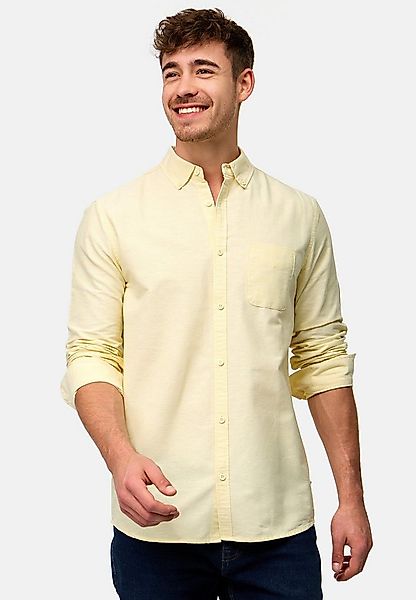 Indicode Langarmhemd Herren Kepner Herrenhemd Langarm mit Button-Down-Krage günstig online kaufen