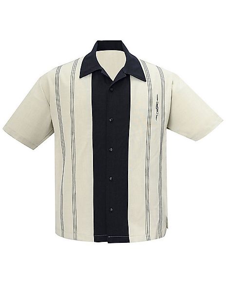 Steady Clothing Kurzarmhemd The Harper Black Stone Retro Vintage Bowling Sh günstig online kaufen
