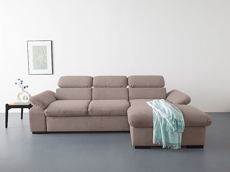 COTTA Ecksofa "Lola L-Form mit Kopfteilfunktion & Hocker", (Set, mit Hocker günstig online kaufen