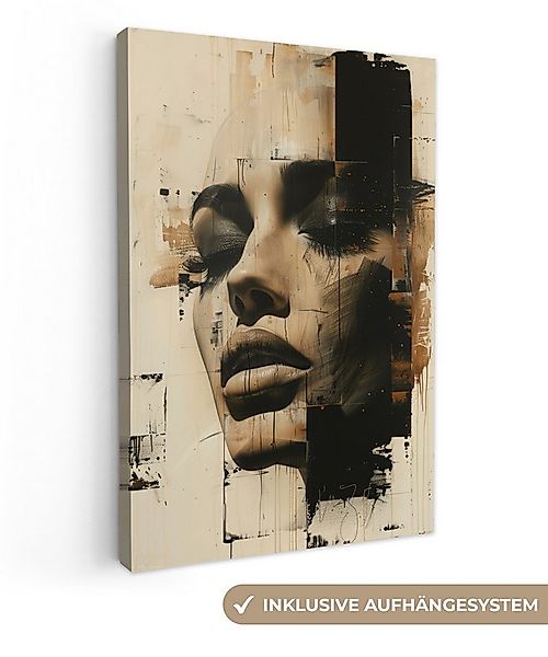 OneMillionCanvasses® Leinwandbild Frau - Gesicht - Abstrakt - Kunst, Fotodr günstig online kaufen