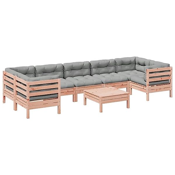 vidaXL 8-Tlg Garten-Sofagarnitur mit Kissen Massivholz Douglasie 3299340 günstig online kaufen