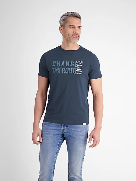 LERROS T-Shirt "LERROS Unifarbenes T-Shirt mit Print" günstig online kaufen