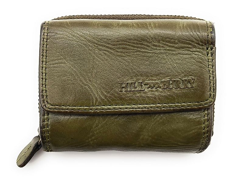 Hill Burry Mini Geldbörse kleines Waschleder Unisex Portemonnaie mit RFID S günstig online kaufen
