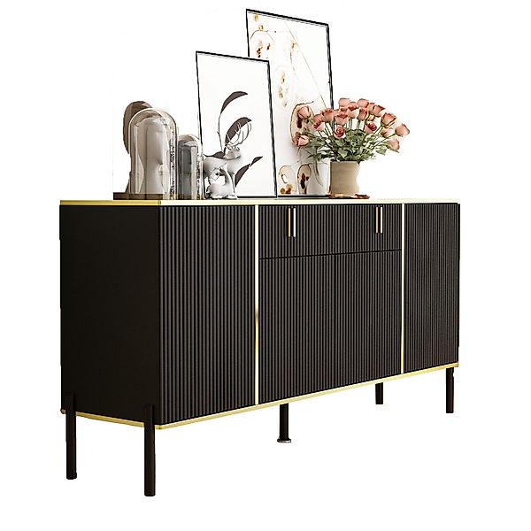 FUFU&GAGA Sideboard Komodenschrank mit 4 Türen günstig online kaufen