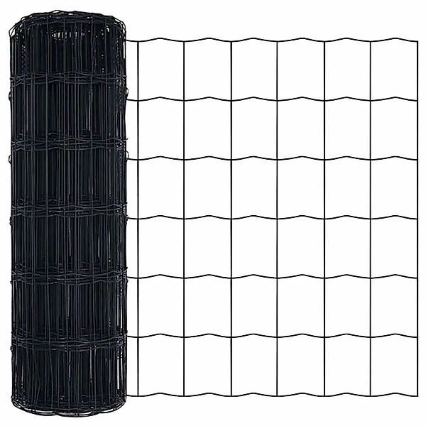 vidaXL Eurozaun Grau 0,4 x 10 m PVC-beschichtetes Eisen 42004498 günstig online kaufen