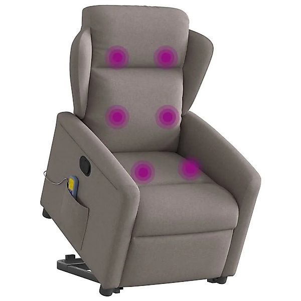 vidaXL Massagesessel mit Aufstehhilfe Taupe Stoff 3303151 günstig online kaufen