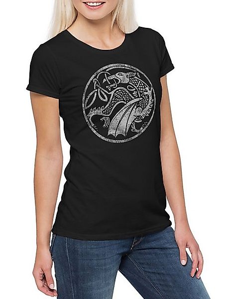 Urban Backwoods Print-Shirt Celtic Druid Damen T-Shirt Kelten Knoten Keltis günstig online kaufen