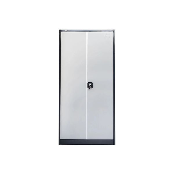 Jet-Line Stahlschrank Omsk in Anthrazit-Weiß 90 x 45 x 185 cm mit Abschließ günstig online kaufen