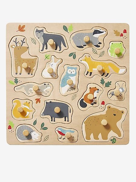 vertbaudet Puzzle Baby Steckpuzzle TIERE FSC®, Puzzleteile günstig online kaufen