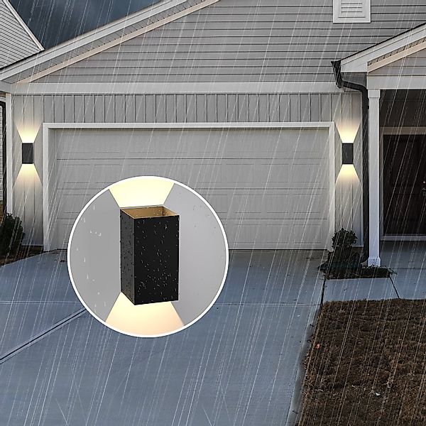 Nettlife LED Wandleuchte Innen Wandlampe Schwarz 5W 2ER, 65, LED fest integ günstig online kaufen