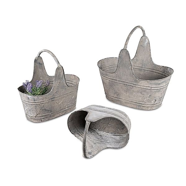 formano Pflanzkübel Körbe 3er-Set Metall antik günstig online kaufen