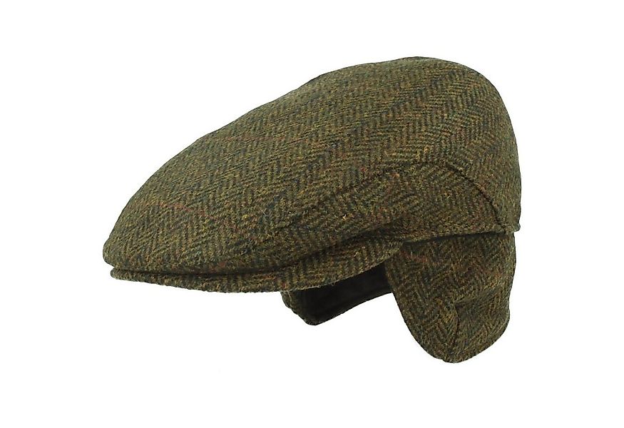 Breiter Schiebermütze Flatcap/Ohrenklappen Fischgrät-Karo-Mix günstig online kaufen