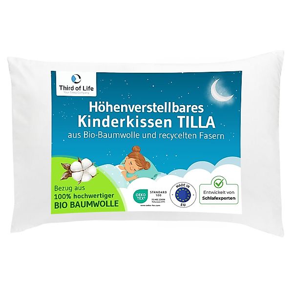 Third of Life Baumwollkissen TILLA Kinderkopfkissen günstig online kaufen