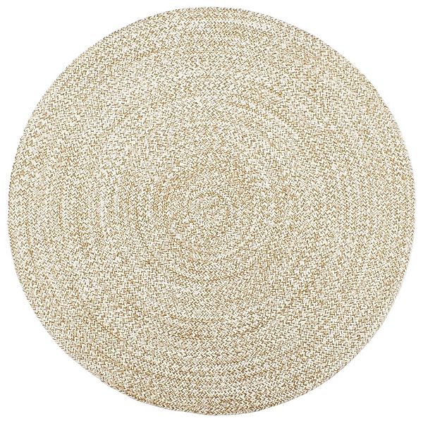 vidaXL Teppich Teppich Handgefertigt Jute Weiß günstig online kaufen