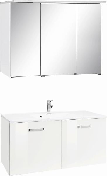 welltime Badmöbel-Set "Ravenna" 2 Stk. tlg. Breite 100 cm, mit gedämpften S günstig online kaufen