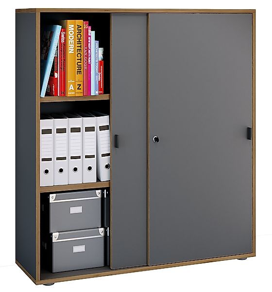 VCM Aktenschrank "Büroschrank Aktenschrank Schiebetüren Salia 3fach" 1 Stk. günstig online kaufen