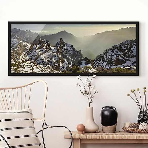 Bild mit Rahmen Natur & Landschaft - Panorama Berge in La Palma günstig online kaufen