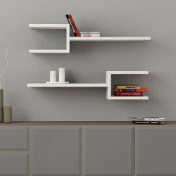 Decortie Bücherregal Fork, Modernes Schwimmendes Regal günstig online kaufen