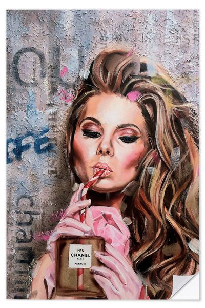 Posterlounge Poster Simona Zecca, Woman drinking günstig online kaufen