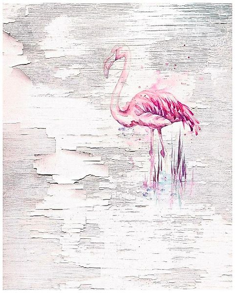 Sanders & Sanders Fototapete Flamingos Rosa und Crême-Weiß 200 x 250 cm 611 günstig online kaufen