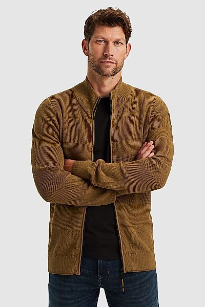 PME Legend Strickjacke Okergelb - Größe M günstig online kaufen