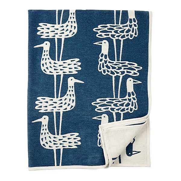 Shore Birds Chenille-Decke blau günstig online kaufen