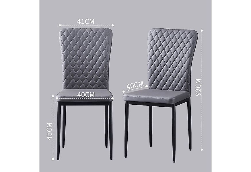 JYMTOM Esszimmerstuhl Samt/Kunstleder, hoher Lehne, Metallgestell, 4/6er-Se günstig online kaufen