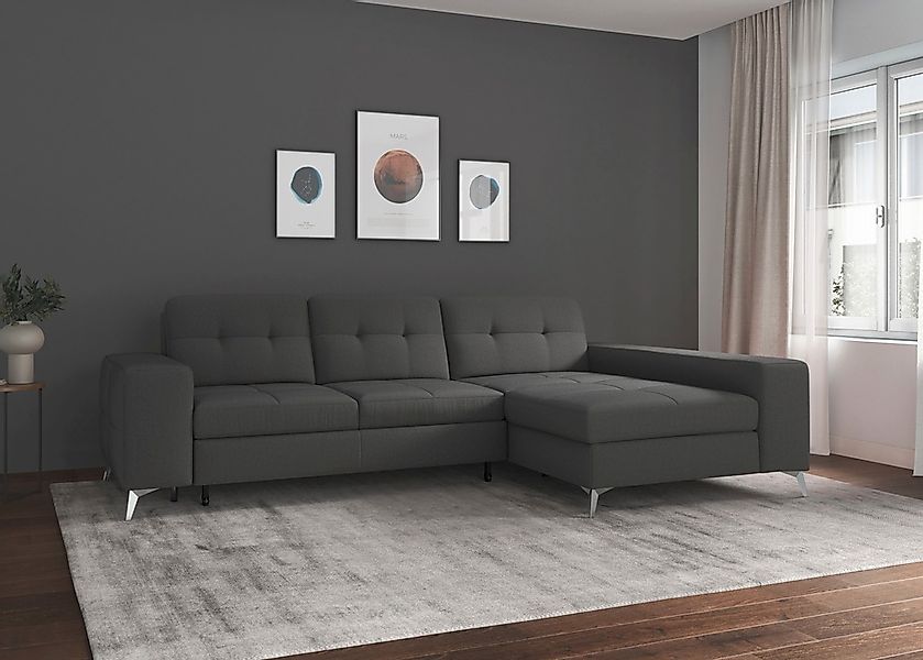 sit&more Ecksofa »Baviene L-Form« inklusive Sitztiefenverstellung und Feder günstig online kaufen