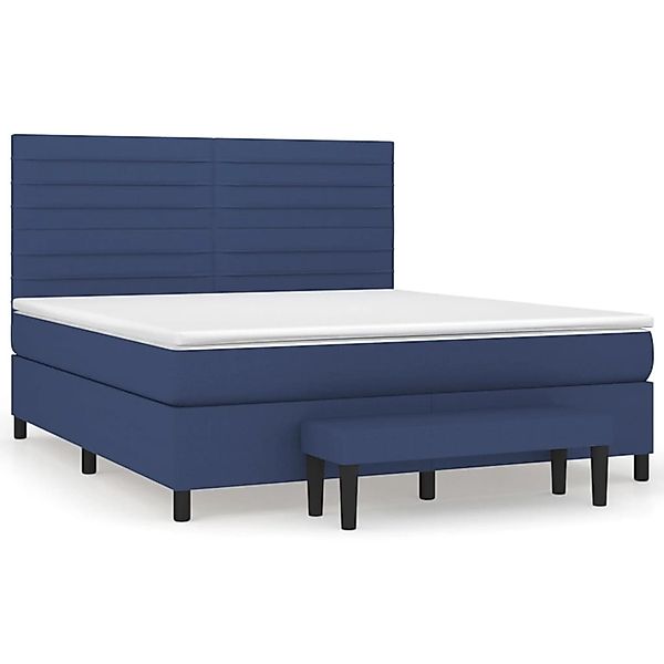 vidaXL Boxspringbett mit Matratze Blau 160x200 cm Stoff1358506 günstig online kaufen