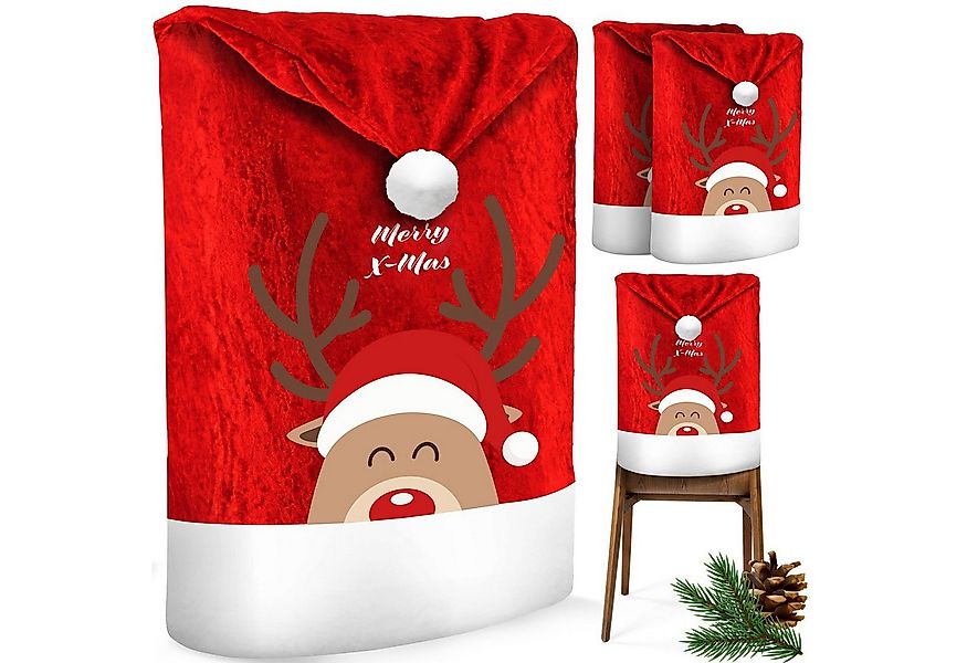 KESSER Weihnachtsfigur, Premium Weihnachtsstuhlüberzug Set Stuhlhussen für günstig online kaufen