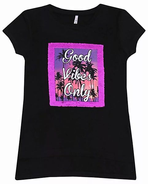 Sarcia.eu Kurzarmbluse Schwarzes T-Shirt Good Vibes Pailletten YD 10-11 Jah günstig online kaufen