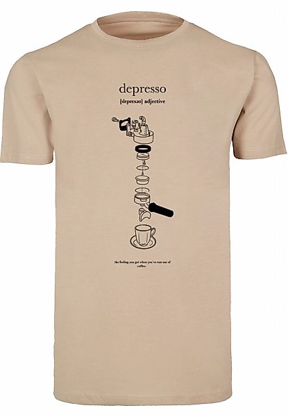 MisterTee T-Shirt "MisterTee Depresso T-Shirt Round Neck" 1 Stk. günstig online kaufen