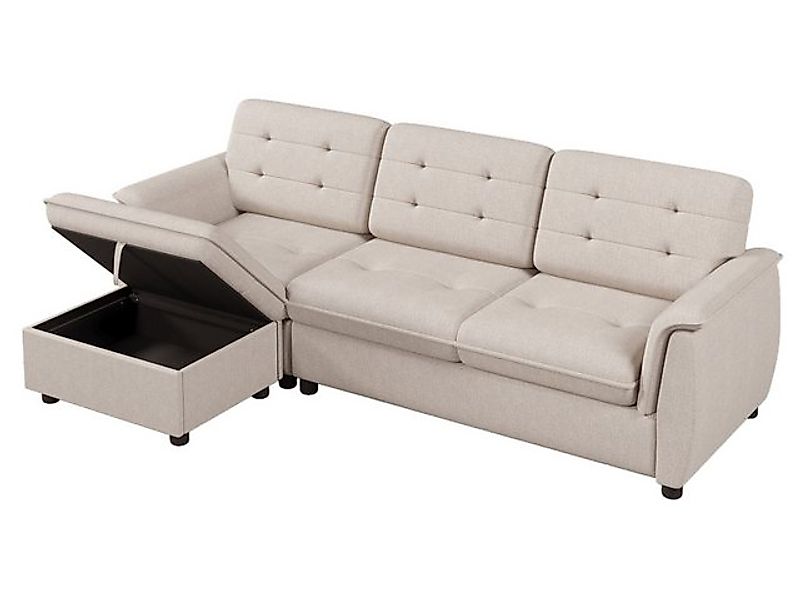 SeedWave Ecksofa L-Form Couch mit einer Breite von 239 cm, Ottomane mit Sta günstig online kaufen