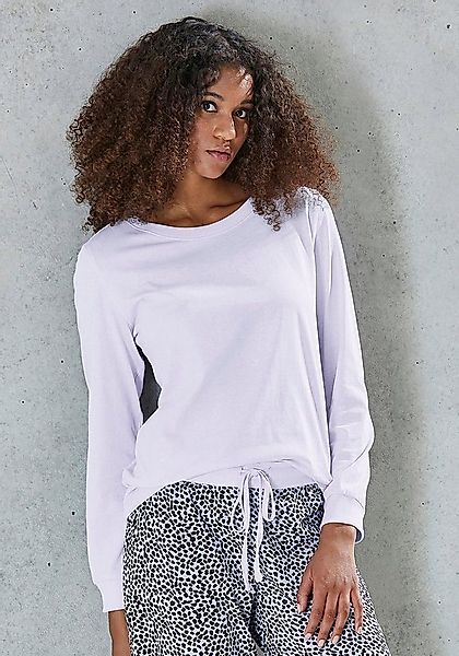 Vivance Dreams Pyjamaoberteil (1-teilig) mit Rippbündchen günstig online kaufen