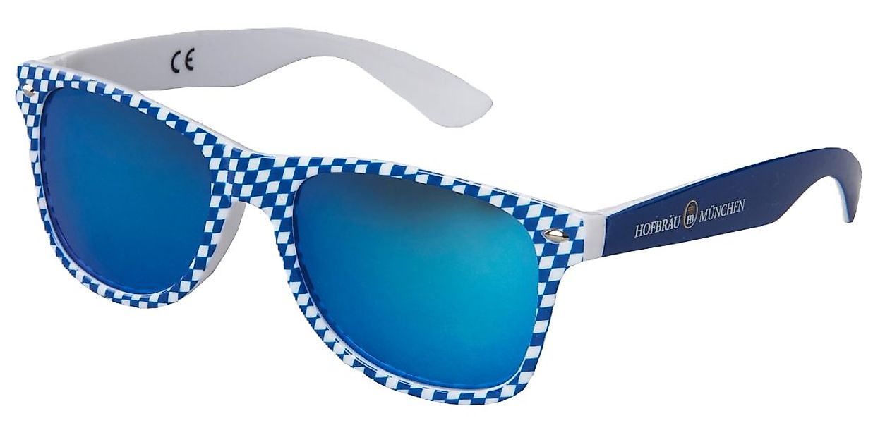 Hofbräuhaus München Sonnenbrille "Bayern", BLAU-weiß gerautet günstig online kaufen