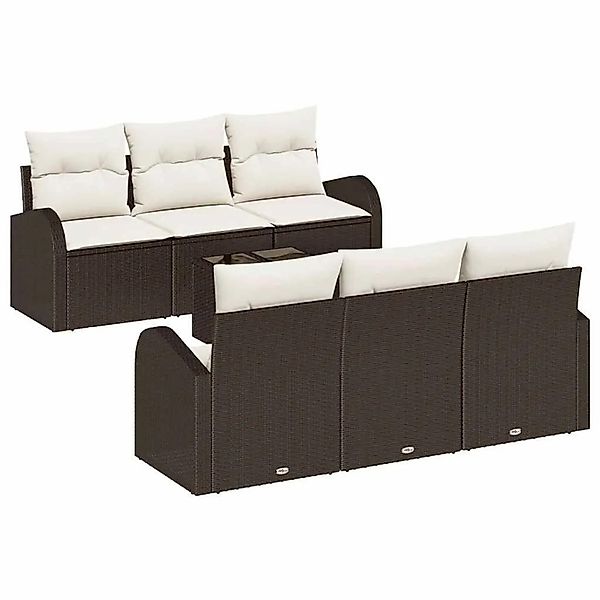 vidaXL Gartensofa-set Braun 55 x 55 x 37 cm Poly-Rattan 3345928 günstig online kaufen