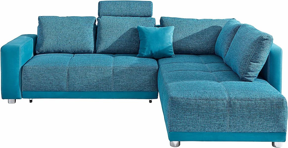 Places of Style Ecksofa, mit Bettfunktion, Bettkasten und Federkern, wahlwe günstig online kaufen