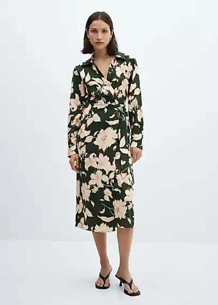 Leinen-Hemdblusenkleid mit Schleife günstig online kaufen
