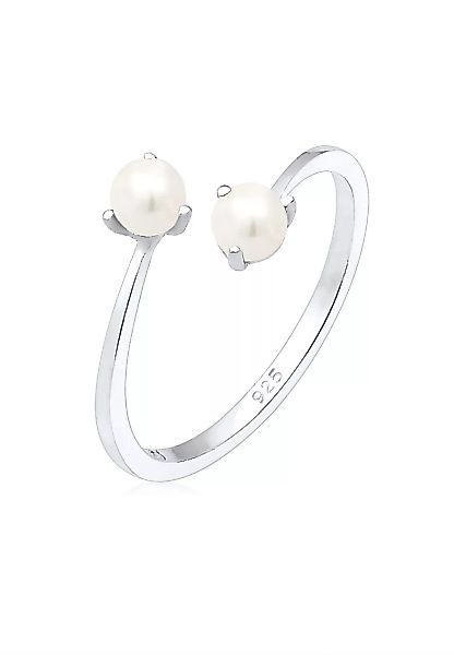 Elli Perlenring "Süßwasserperle Verstellbar One Size 925 Silber" günstig online kaufen