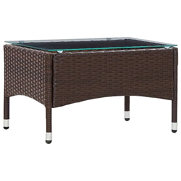 vidaXL Couchtisch Braun 60x40x36 cm Poly Rattan 45906 günstig online kaufen