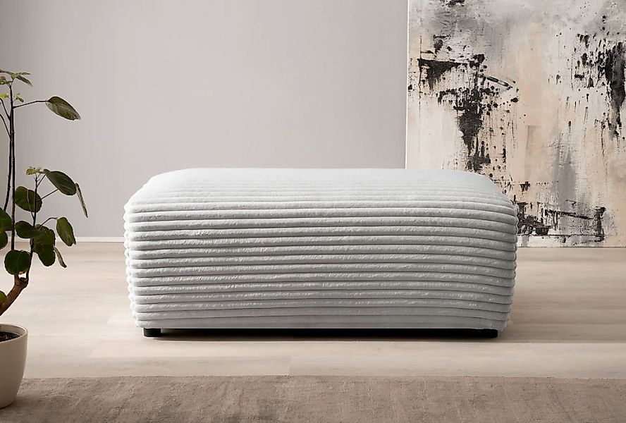 Home affaire Hocker "BAKELS, Polsterhocker in Cord oder Boucle-Stoff" zur S günstig online kaufen