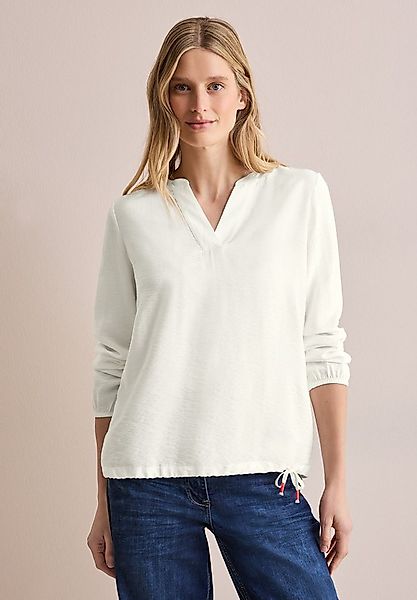 CECIL Langarmbluse mit geschlitztem Rundhalsausschnitt günstig online kaufen