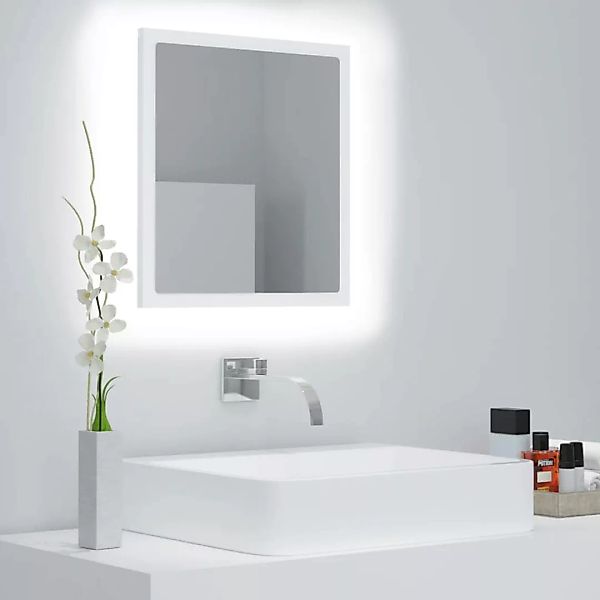 Led-badspiegel Weiß 40x8,5x37 Cm Spanplatte günstig online kaufen